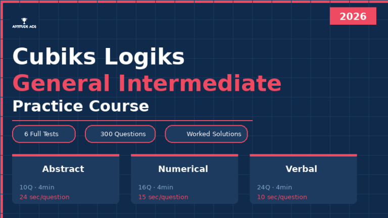 Cubiks Logiks General (Intermediate) Test – 6 Proven Full-Length Practice Tests